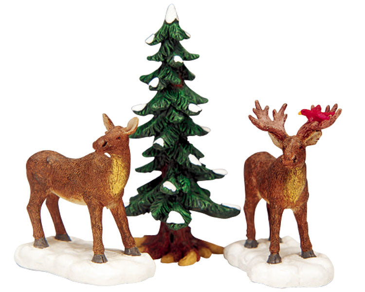 Lemax mr and mrs moose, set van 3