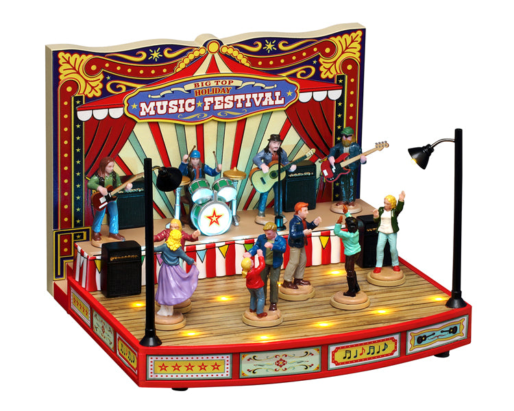 Lemax big top holiday music festival, incl. adaptor (wit)