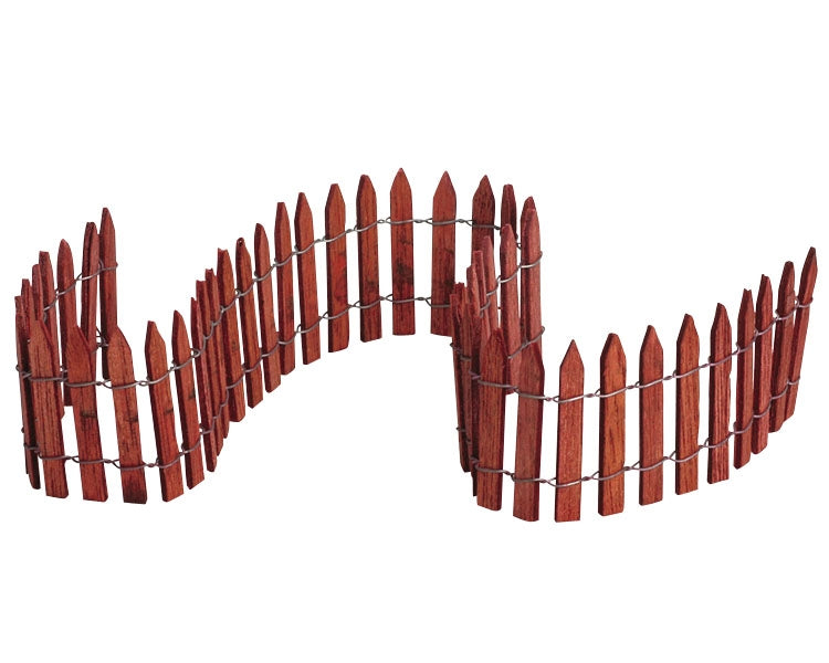Lemax wired wooden fence