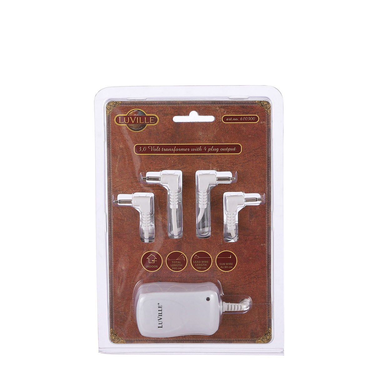 LuVille Switch adapter 3 V met 4 plugs out