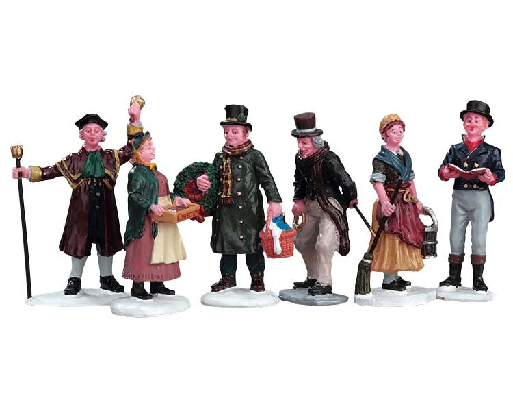 Lemax village people figurines, set van 6
