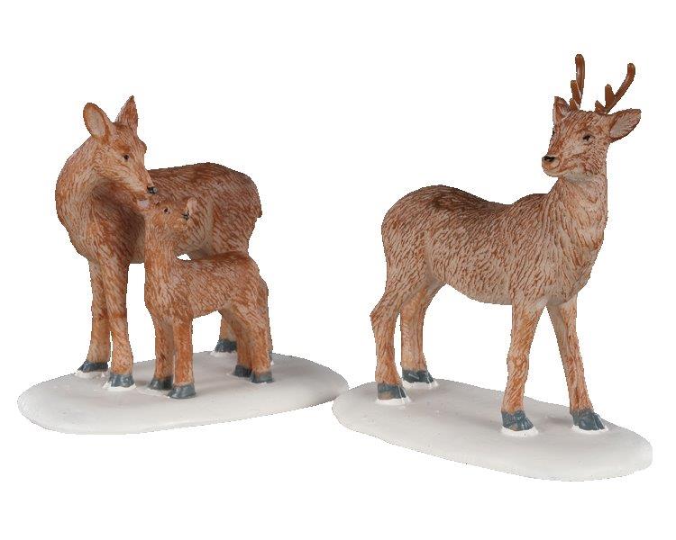 Lemax deer family, set van 2