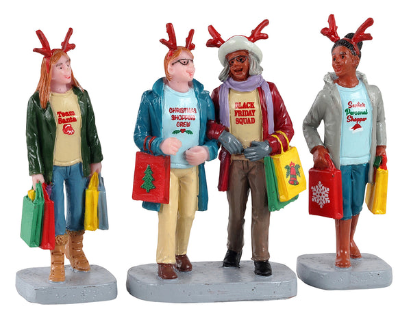 Lemax girls christmas shopping trip,  set van 3