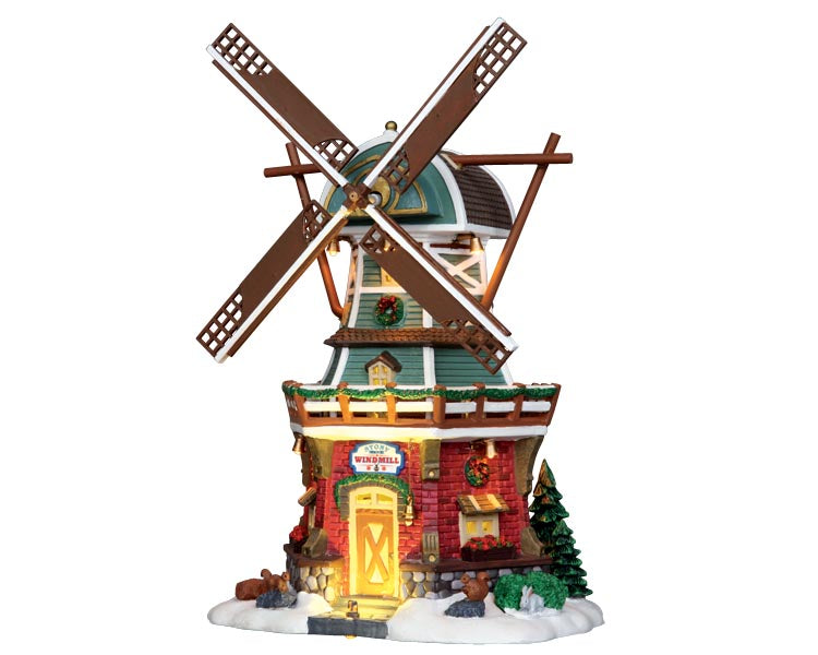 Lemax stony brook windmill, incl. adaptor (wit)
