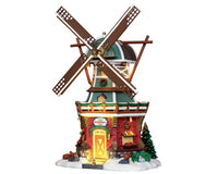 Lemax stony brook windmill, incl. adaptor (wit)