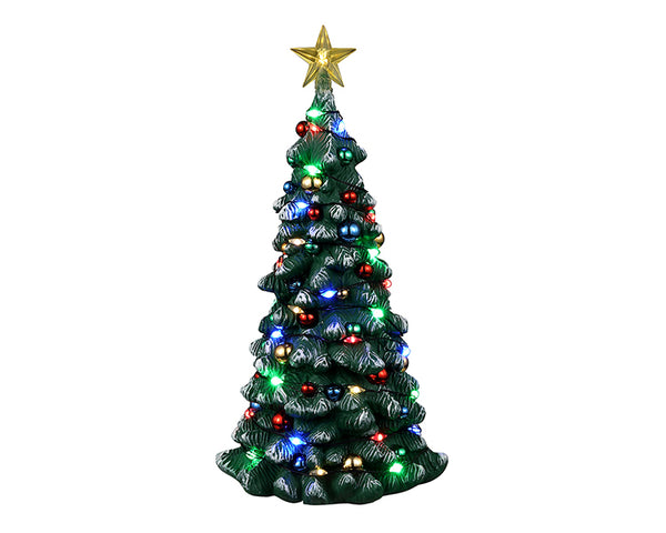 Lemax snowy christmas tree, multi light