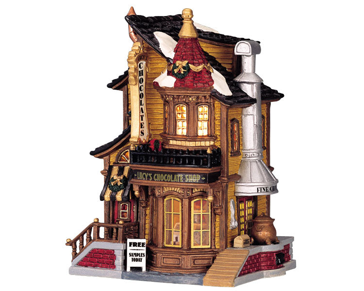 Lemax lucy's chocolate shop, incl. adaptor (wit)