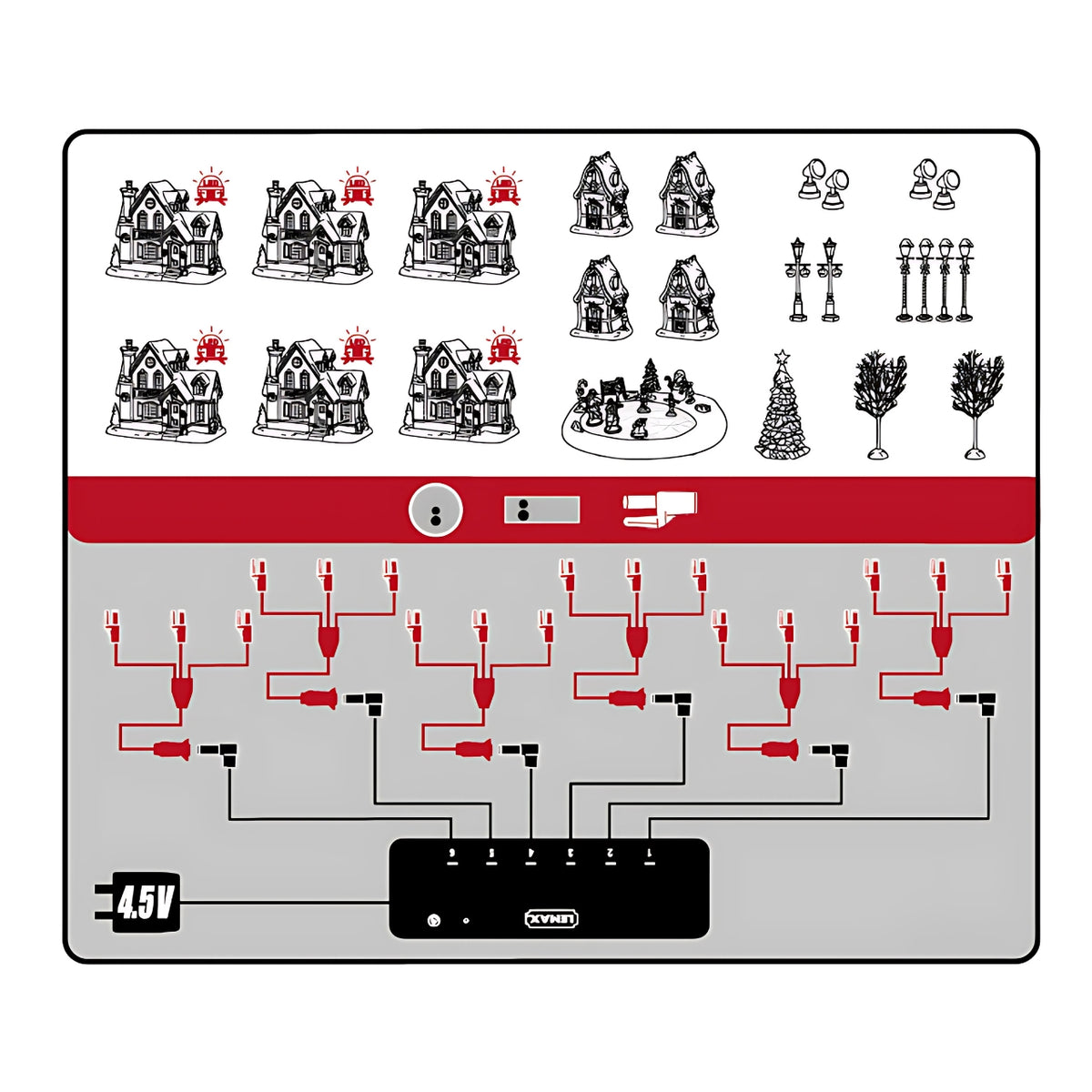 Lemax remote control box, met adaptor