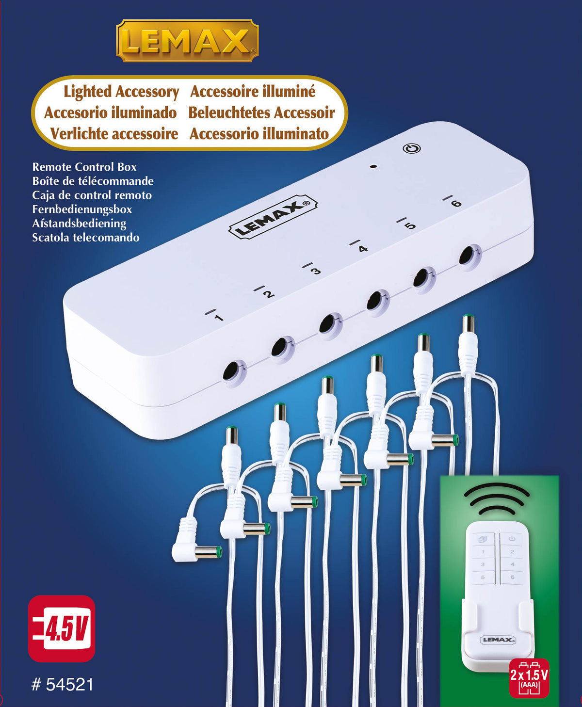 Lemax remote control box, met adaptor