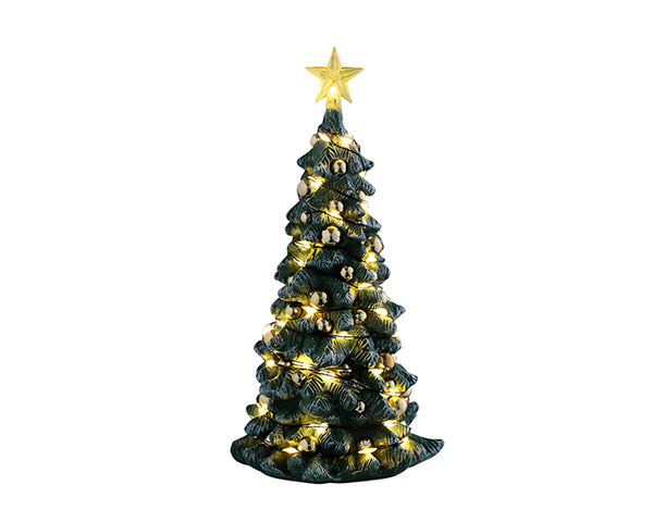 Lemax snowy christmas tree, clear light