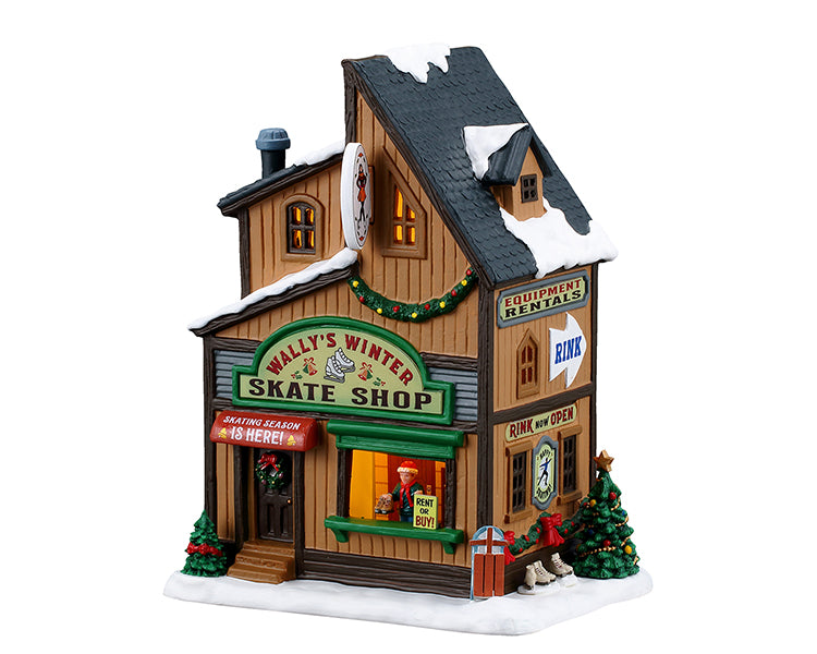 Lemax wally's winter skate shop, incl. adaptor (wit)