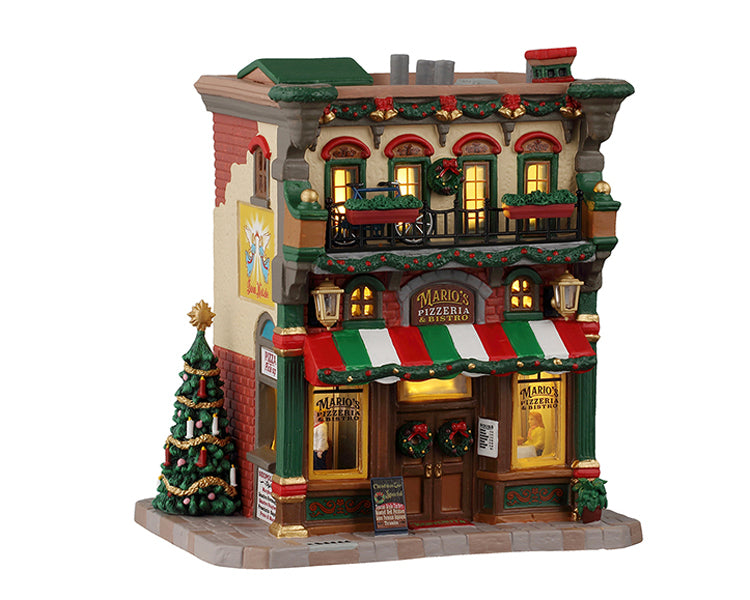 Lemax mario's pizzeria & bistro, incl. adaptor (wit)