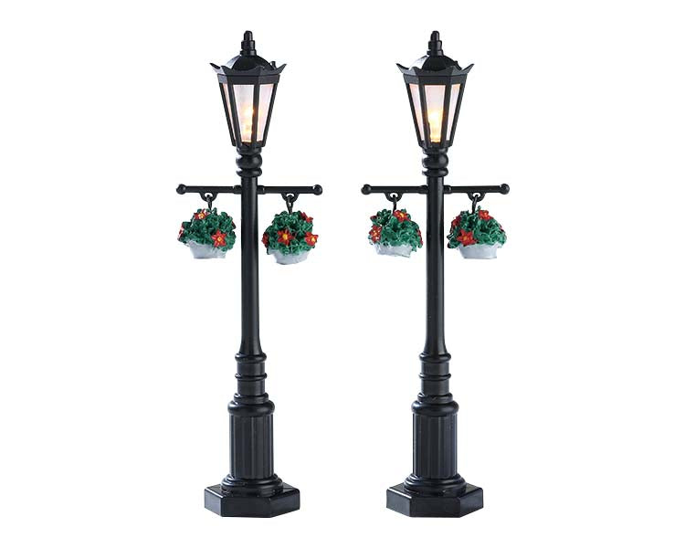 Lemax old english lamp post,  set of 2