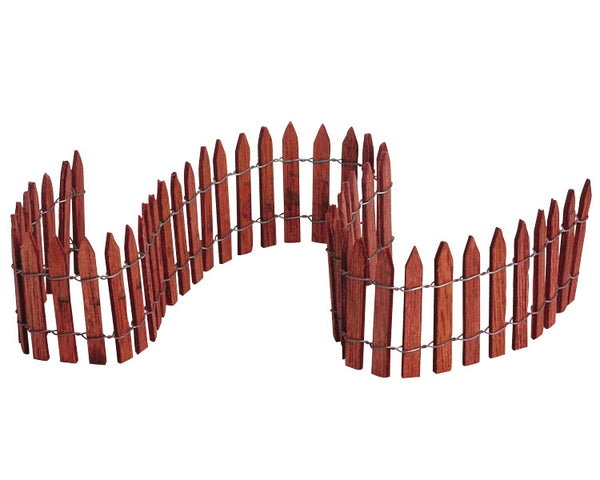 Lemax wired wooden fence