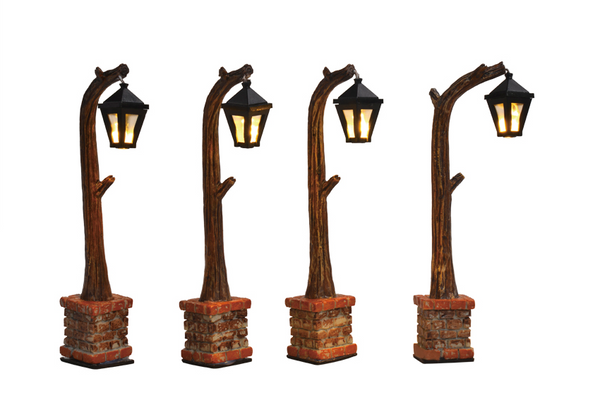 LuVille Street lantern wooden, 4 delig
