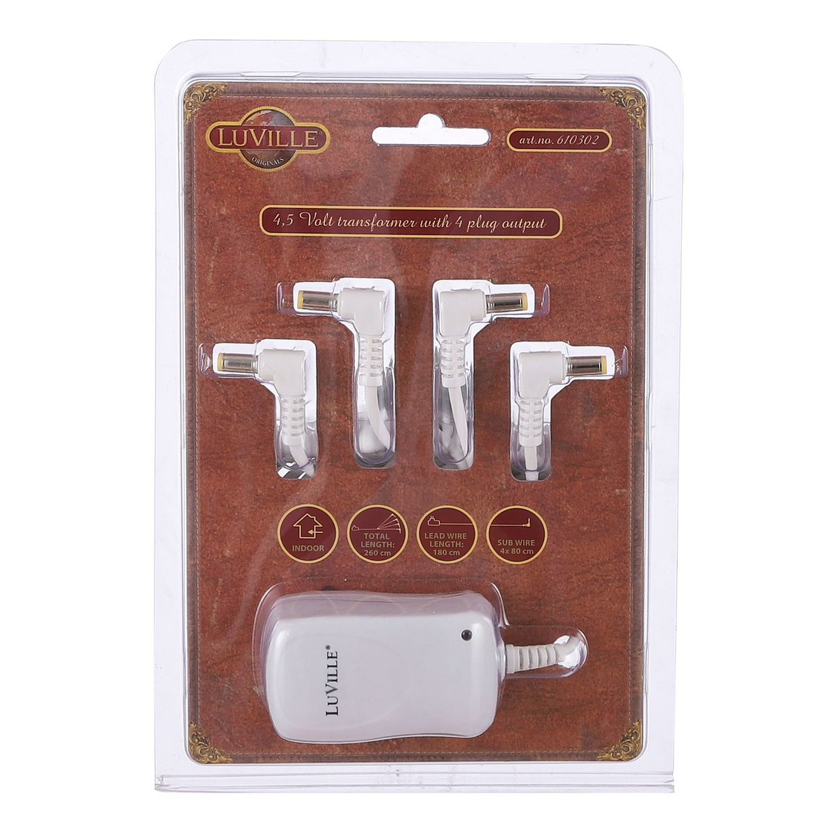 LuVille Switch adapter 4,5 V met 4 plugs out