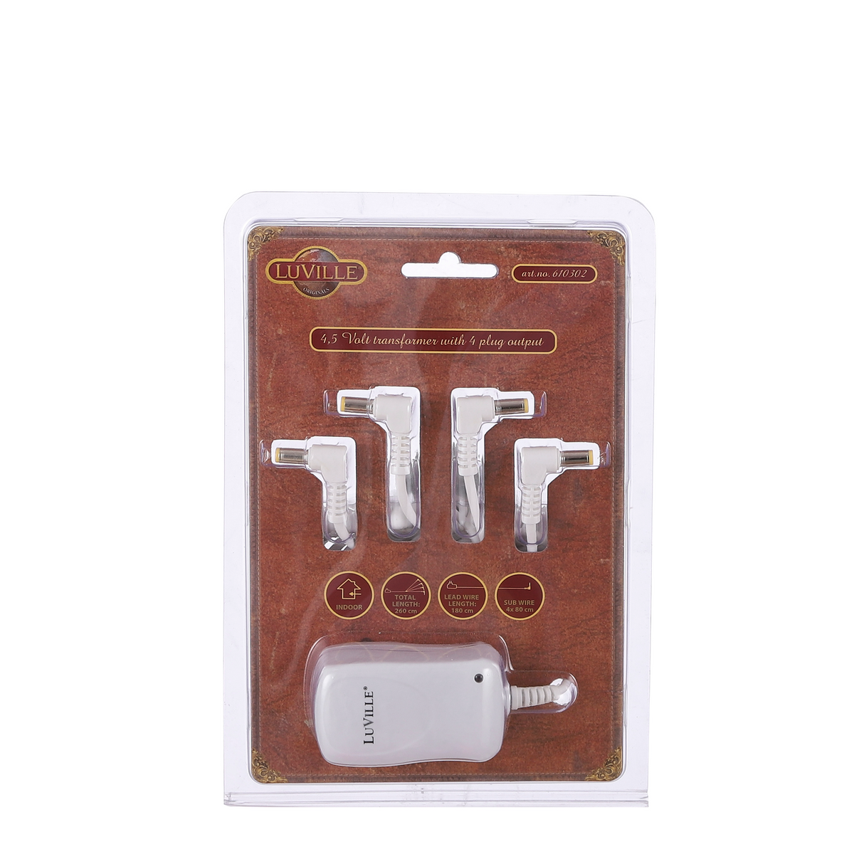 LuVille Switch adapter 4,5 V met 4 plugs out