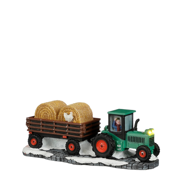 LuVille Tractor with straw cart