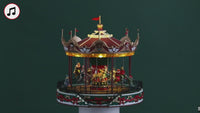 Lemax santa carousel, incl. adaptor (wit)