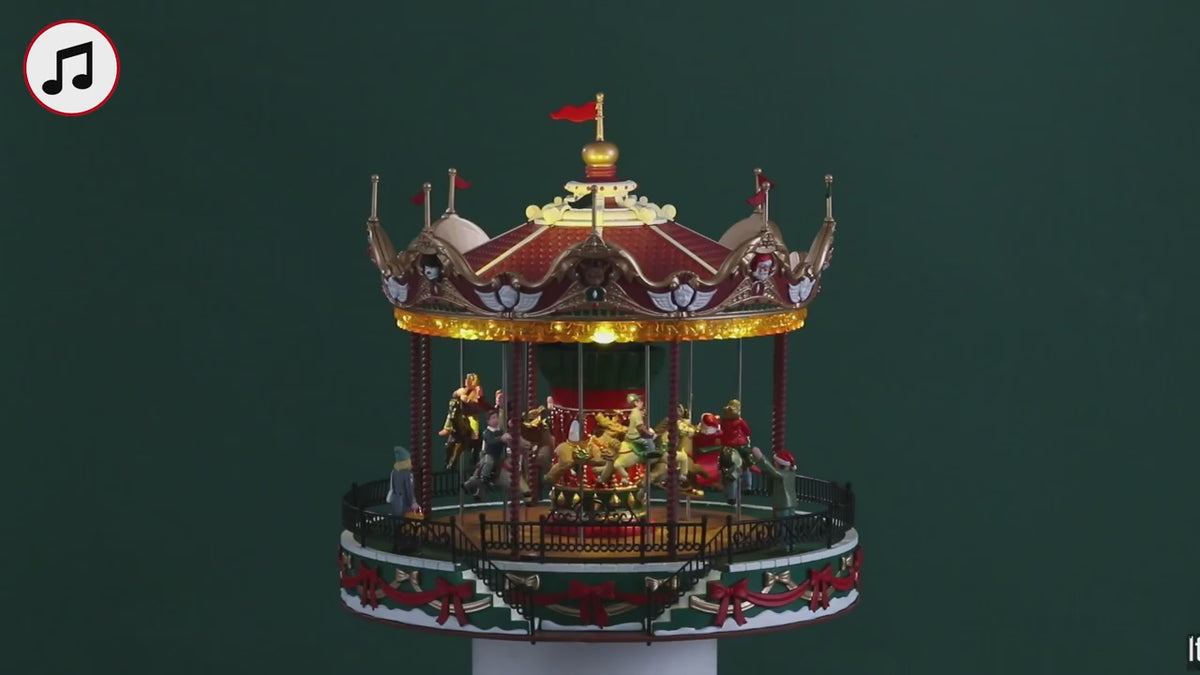 Lemax santa carousel, incl. adaptor (wit)