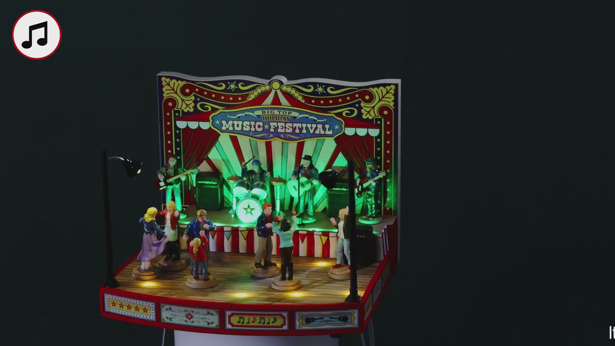 Lemax big top holiday music festival, incl. adaptor  (wit)