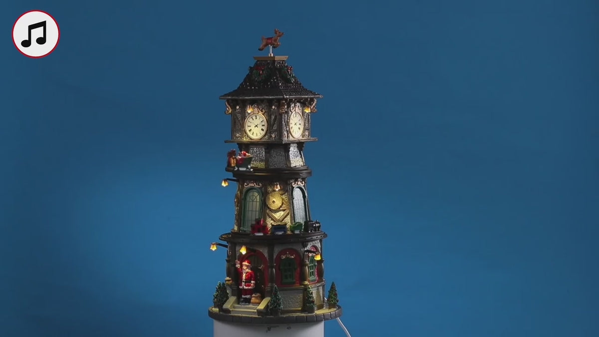 Lemax christmas clock tower, incl. adaptor (wit)