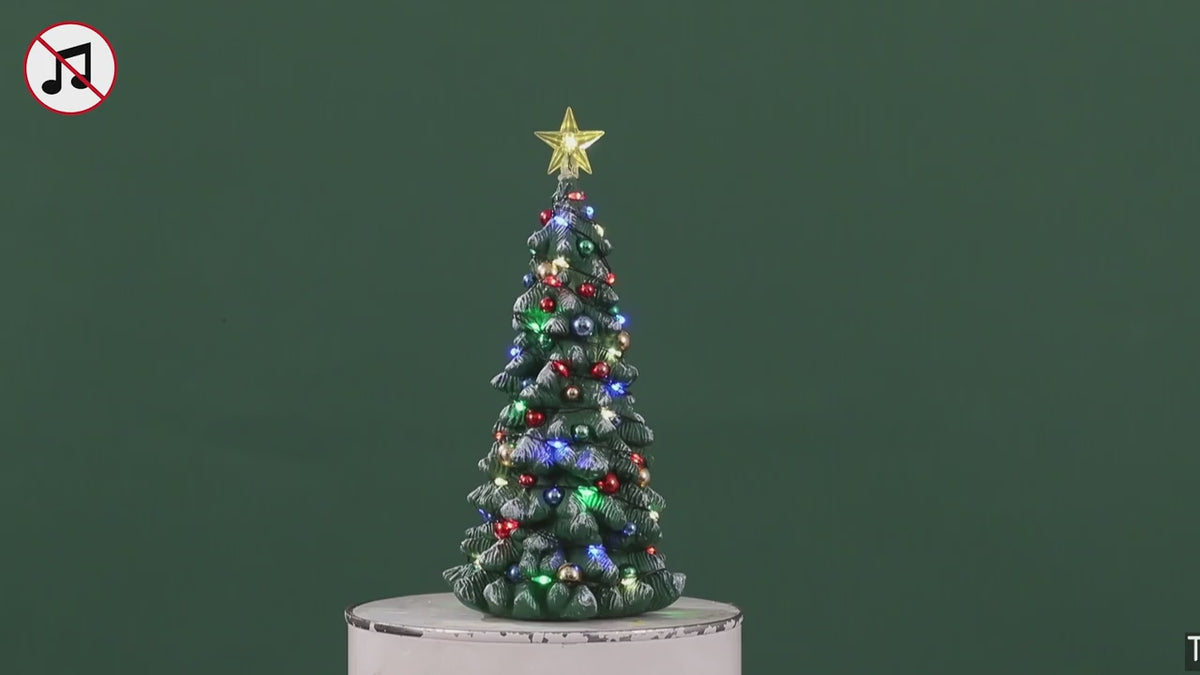 Lemax snowy christmas tree, multi light
